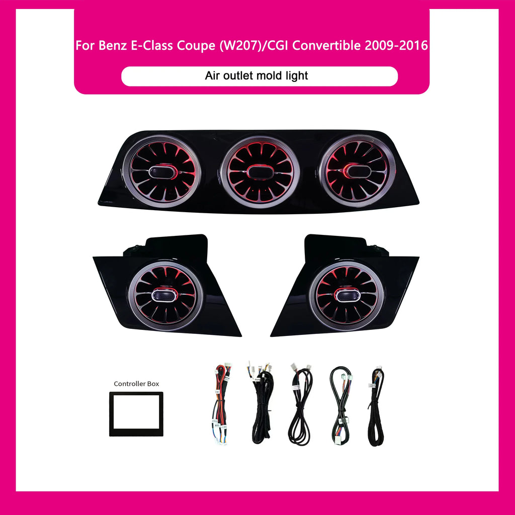 Upgrade Interior Air Vent Light Kit For Mercedes-Benz E-Class Coupe W207/CGI Cabriolet 2009-2016 Interior LED Ambient Light