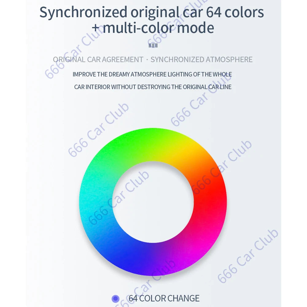 64 Colours Car Roof Surround Speaker For Mercedes-Benz S-Class W223 S450L S500 S480 S680 LED Speaker Cover 4D Rotating Tweeter