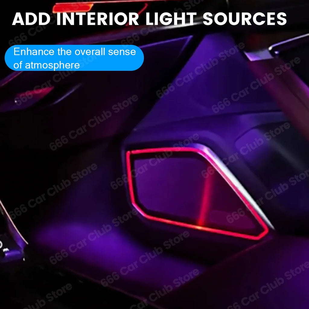 32 Colour Car LED Speaker Cover For Audi A6 A7 C8 RS6 RS7 Car Door Audio Decorative Lamp Ambient Light