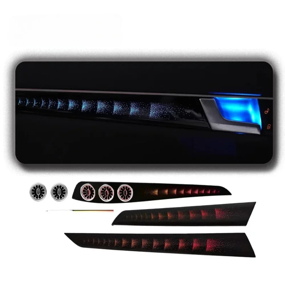64 Colors Auto Ambient Lighting For Mercedes Benz C-Class W204 Interior Decoration Lights Symphony Rhythm For Car Upgrade