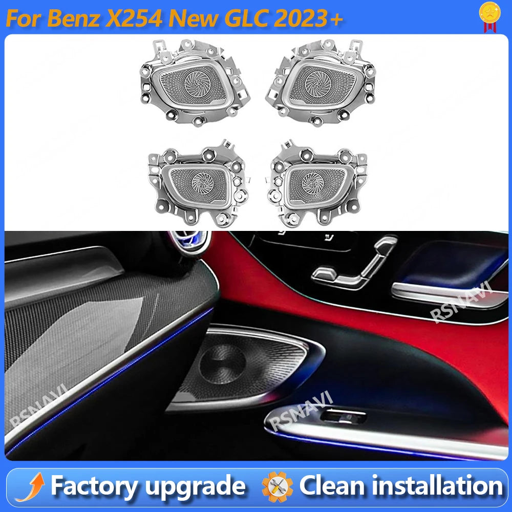 No Light Car Audio Cover A Pillar Door Speaker Cover For Mercedes Benz C Class W206 C200 C220 C260 C300 GLC X254 Car Accessories