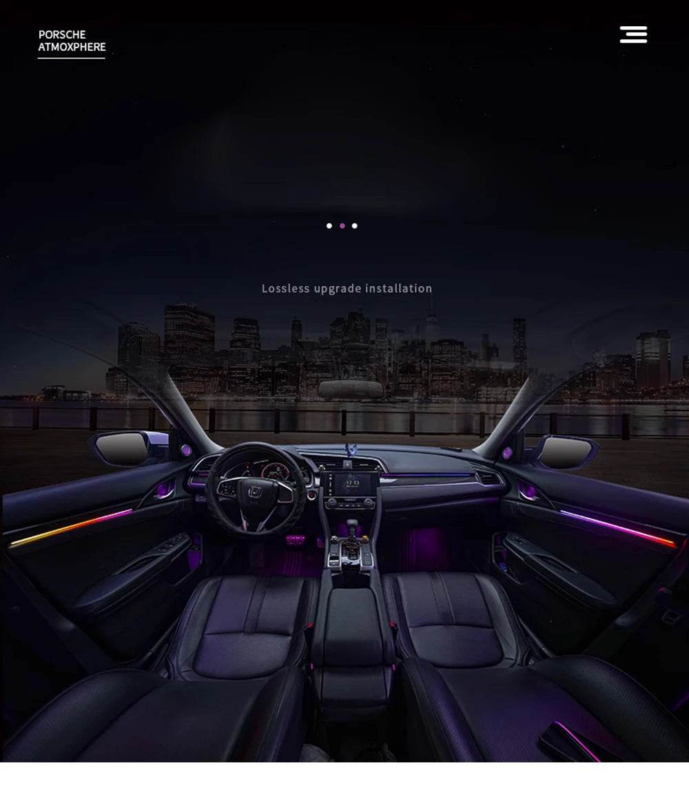 LED Car Inner Ambient light for Honda Civic 2016-2021 OEM Design Dynamic Ambient Lamp Original Car 1:1 Mold Kit APP Control