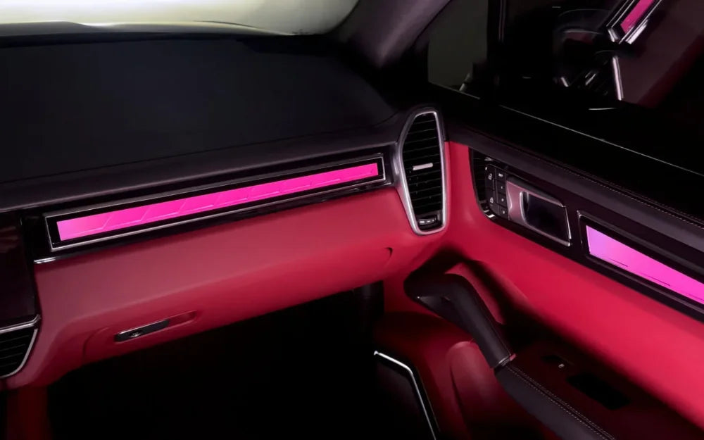 Upgraded 3D Crystal Dynamic Ambient Light 2017-2023 For Porsche Cayenne Symmetry Rainbow Car Interior Atmosphere Light