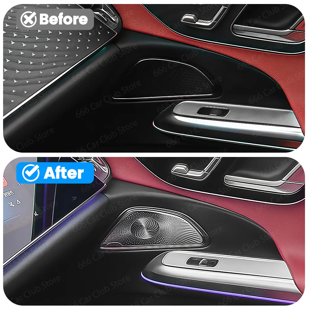No Light Audio Speaker Door Loudspeaker Panel Cover Trim for Mercedes Benz E Class W214 Car Interior Accessories