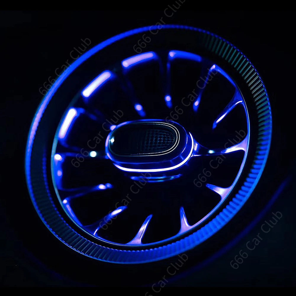 256 Colour LED Vent Decorative lamp For Ford Mustang 2015-2023 Bluetooth APP Control Car Air Turbine Outlet Nozzle Ambient light