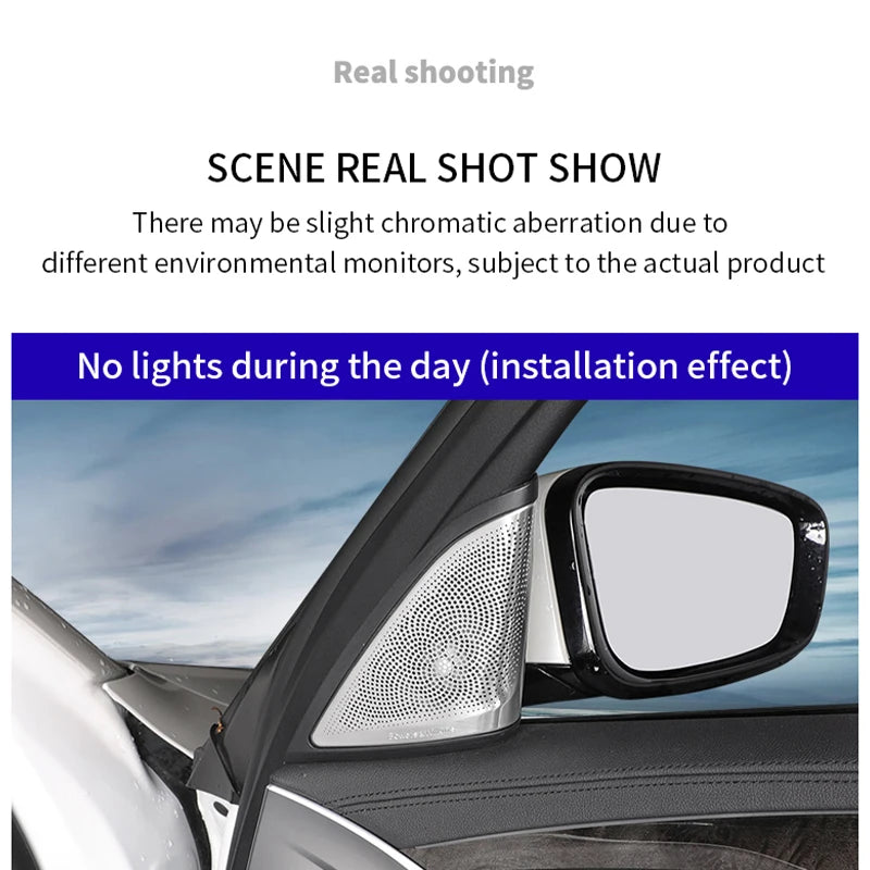 LED Light Cover for Door Midrange Tweeter Lossless Sound Quality HiFi Music Stereo Speakers Luminous Horn BMW G30, 5 Series, New