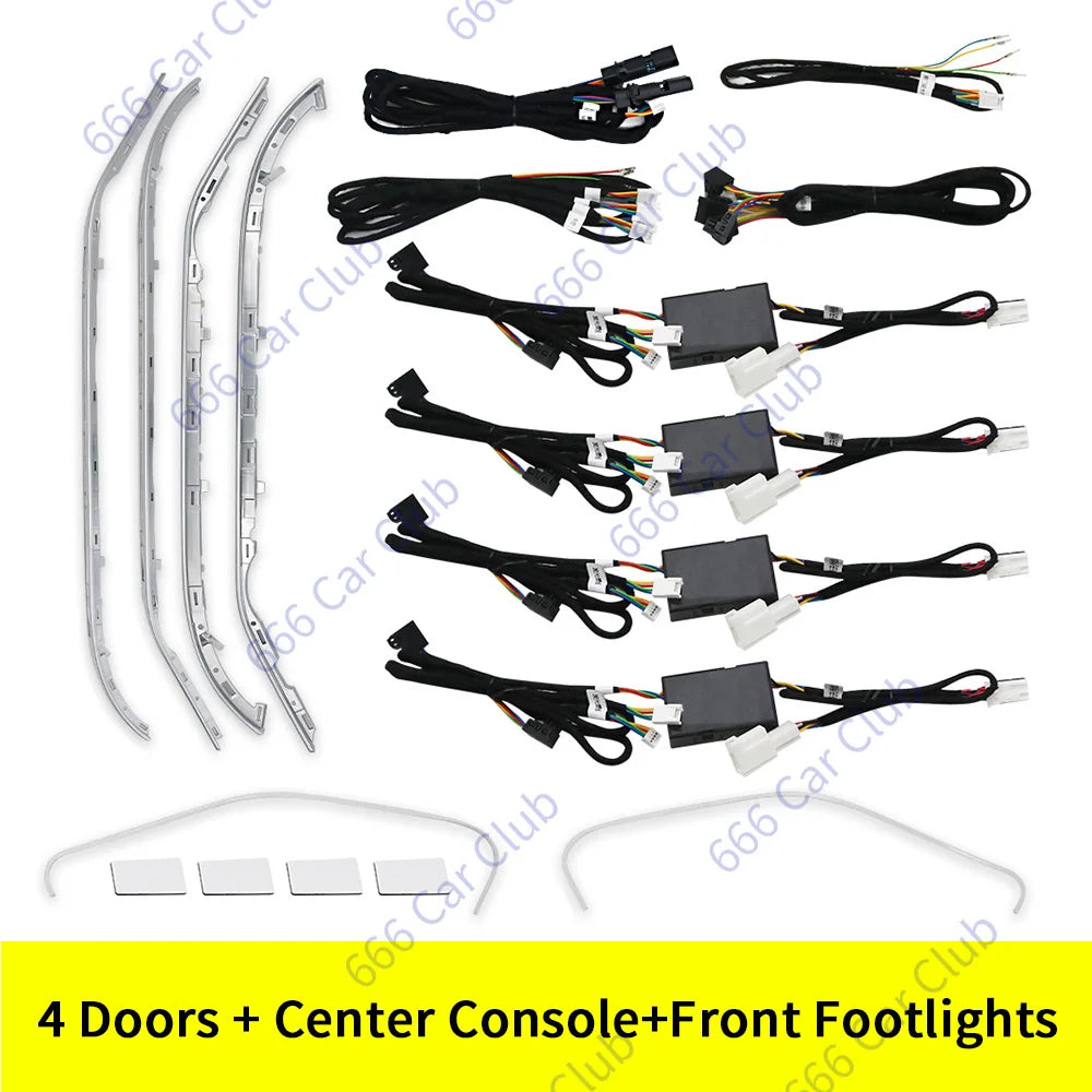 3/12/64 Colour Car LED Ambient Light For Mercedes-Benz C GLC Class Coupe W205 C43 C63 X253 LED Air Vent Speaker Decorative Lamp