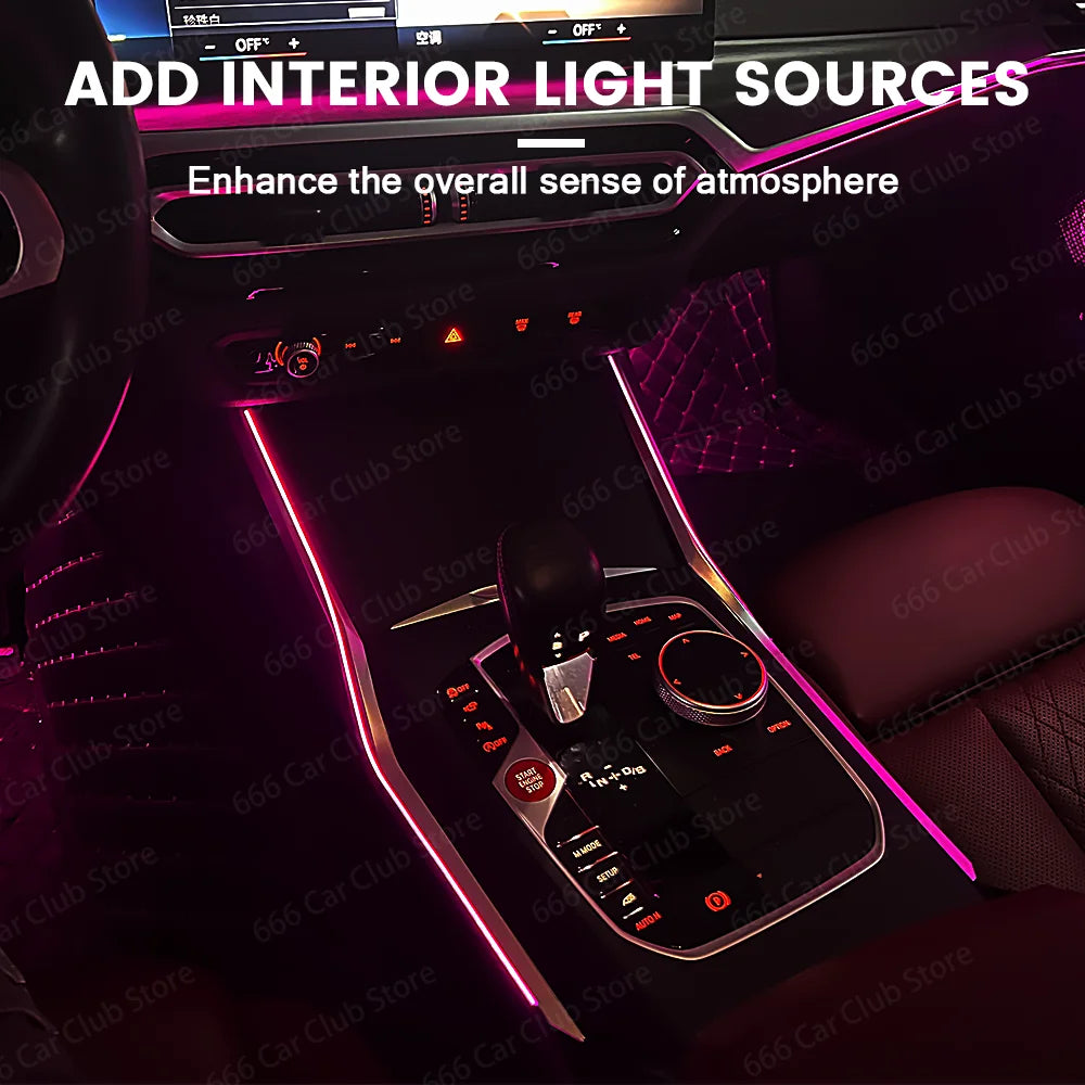 Adhesive Style Center Console Saddle Light For BMW New 3/4 Series G20 G26 G22 11 Color  Car Ambient Lighting Inside The
