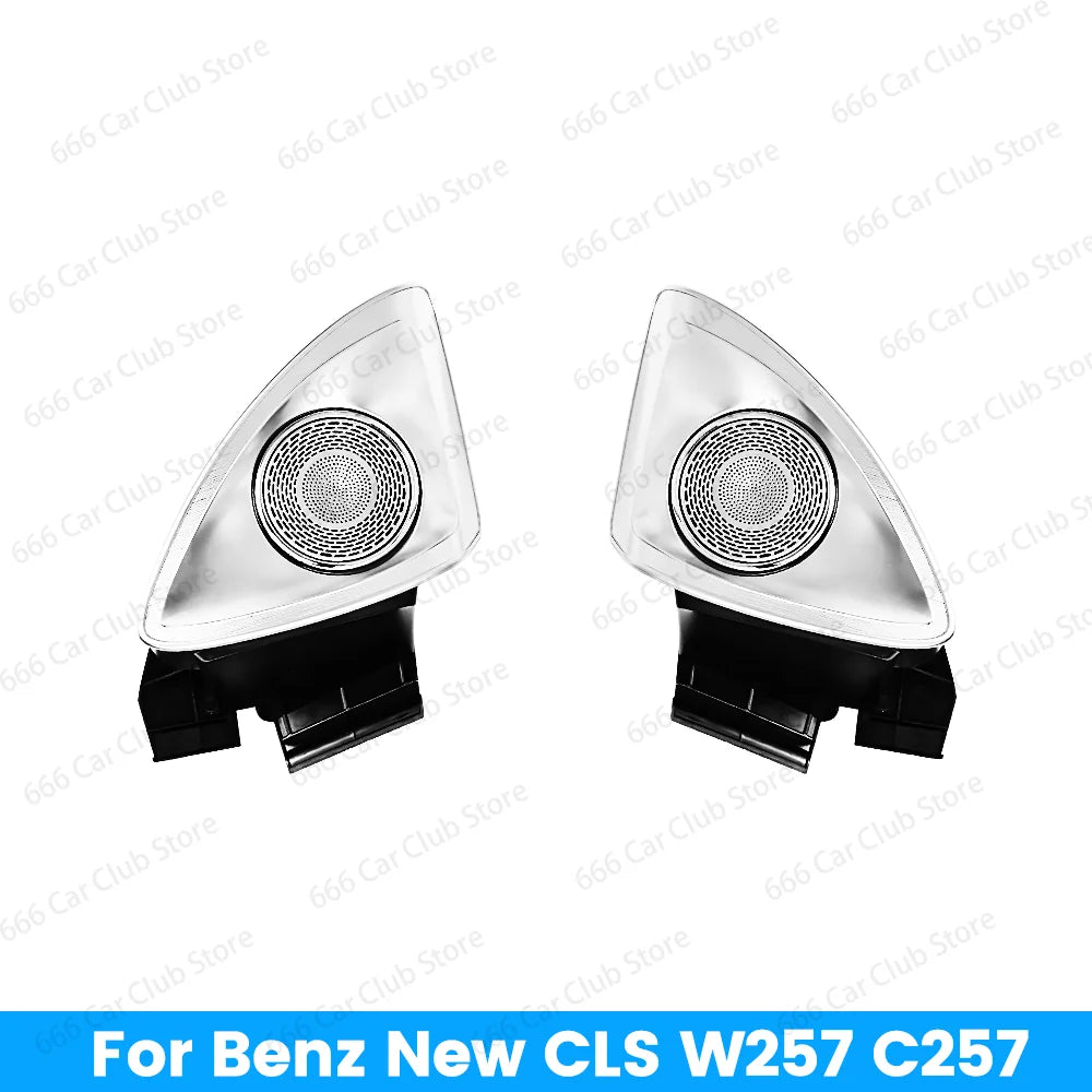 New 64 Colors 4D Tweeter Speaker For Mercedes Benz W257 CLS C257 Car RGB LED Ambient Light 4D Rotating Treble Horn Refit