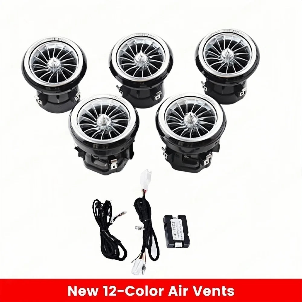 12/256 Colors W117 LED Ambient Light For Mercedes Benz A CLA GLA W176 W156 A45 CLA 45 AMG Bluetooth APP Air Vents Turbine Nozzle