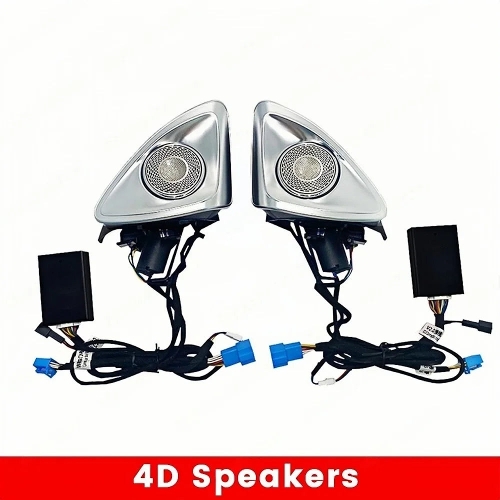 7/64 colors For Benz W222 S-Class S400 S450 Ambient Light 4D Rotary Speaker Atmosphere Lamp Air Vent Tweeter Car Interior Light