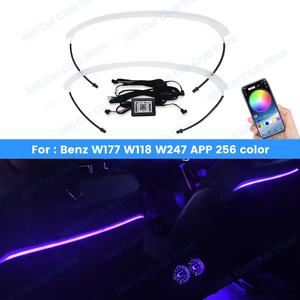 256 farben LED Sitz Zurück Lampe Rückenlehne Dekorative lichter Für Mercedes Benz W177 W118 W247 B CLA GLB GLA  APP Control