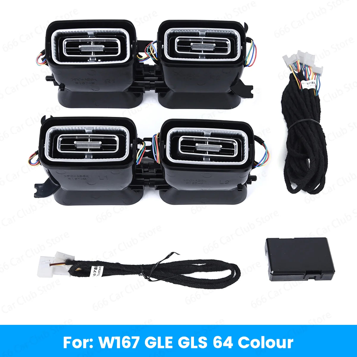 64 Colours LED Midrange Speaker Cover For Mercedes Benz GLE GLS W167 GLS63 GLE53 Coupe Car Door Horn Decorative Ambient Light