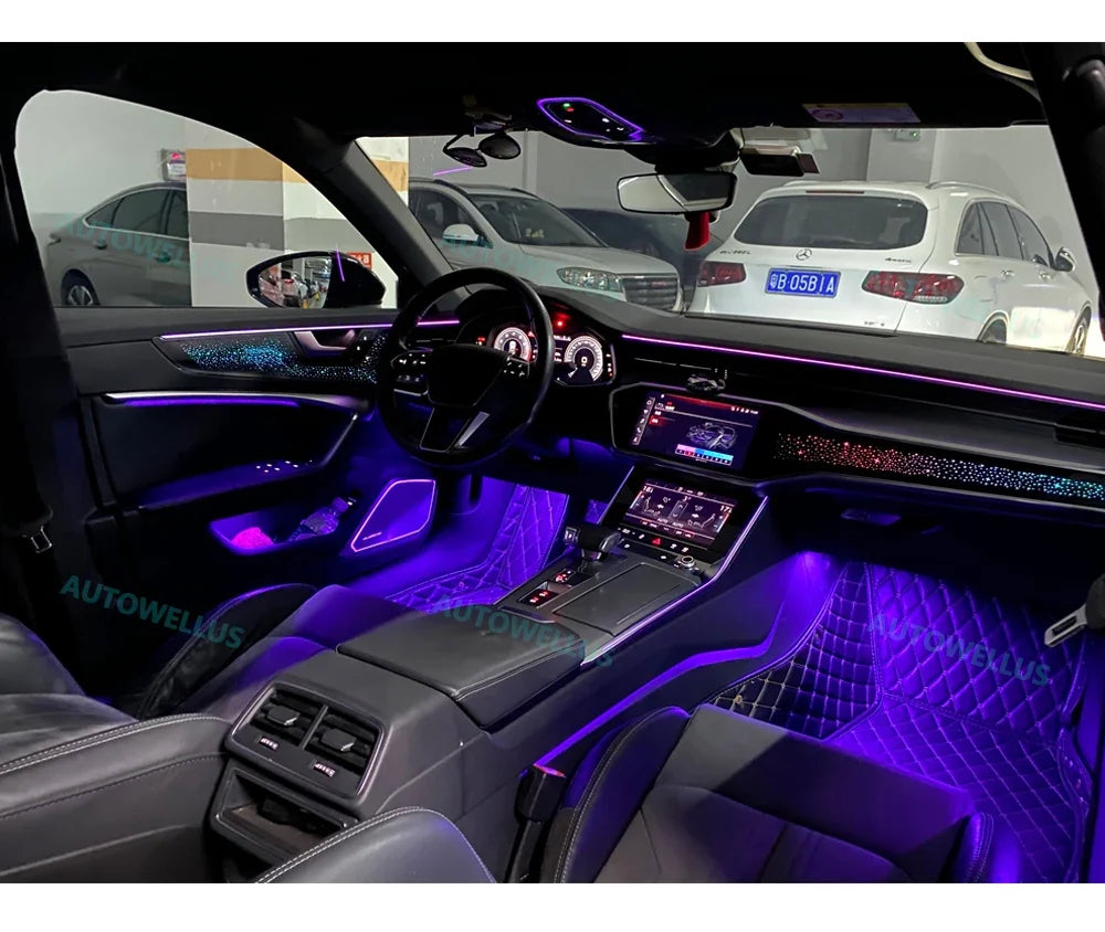 Ambient Light For Audi A6 A7 C8 2019-2025  environmental Backlight Atmosphere Lamp Kit Symphony 256 Colors APP MMI Control