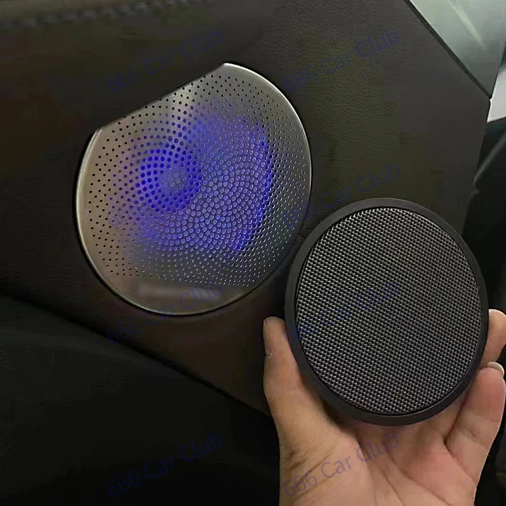 11 Colours LED Speaker Cover Grille For BMW New X3 X4 IX3 G01 G02 Car Midrange Tweeter Metal Horn Cover Decorated Ambient Lights
