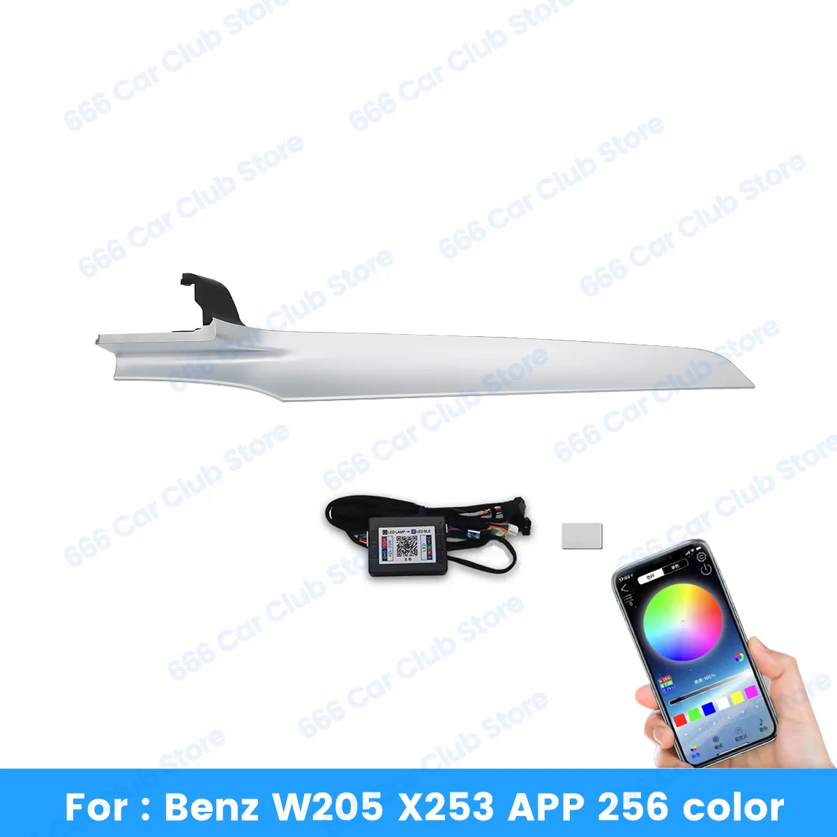 256 Colors APP Control Front Passenger Light For Mercedes-Benz W205 X253 GLC C-Class Coupe C43 C63s LED Atmosphere Lights Parts