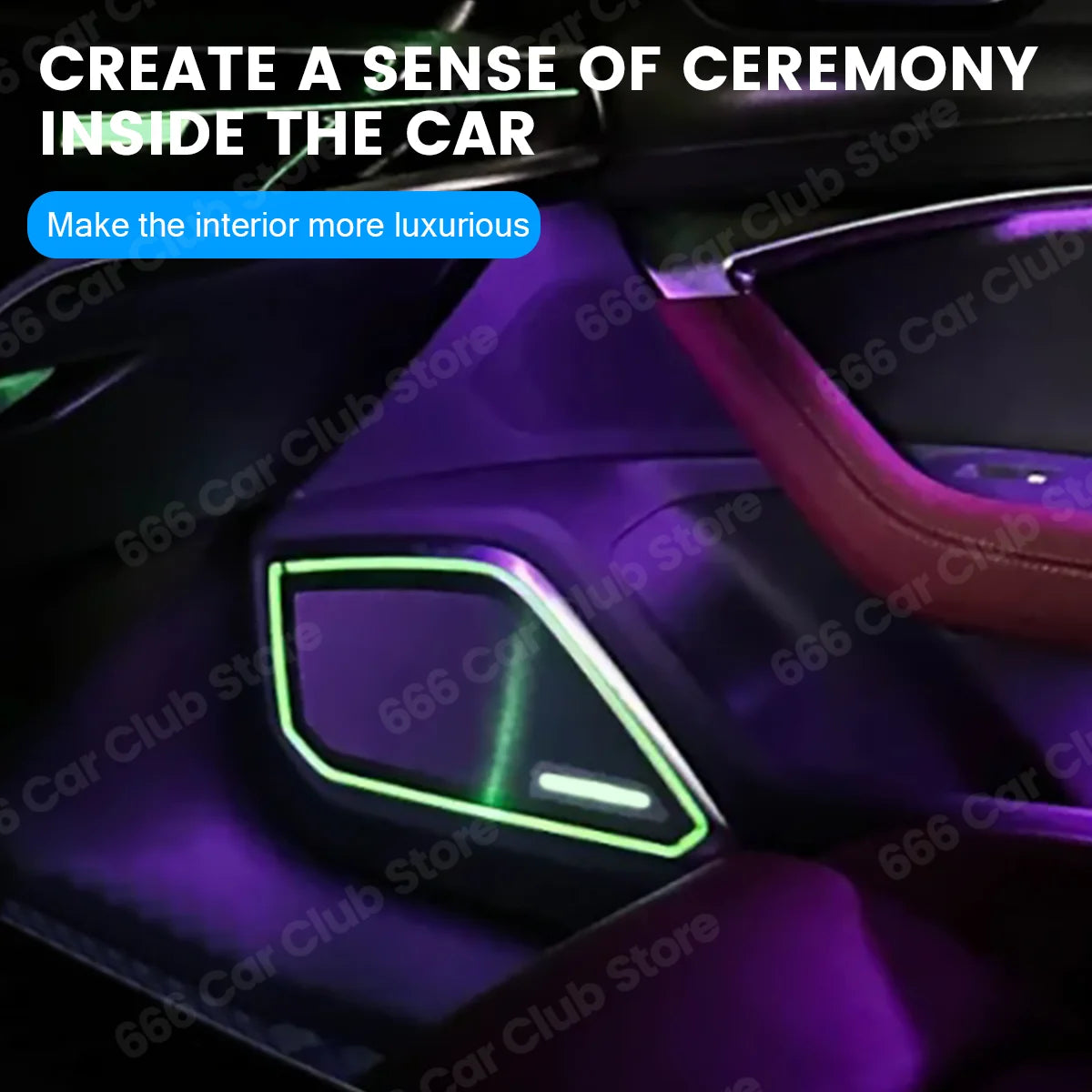 32 Colour Car LED Speaker Cover For Audi A6 A7 C8 RS6 RS7 Car Door Audio Decorative Lamp Ambient Light