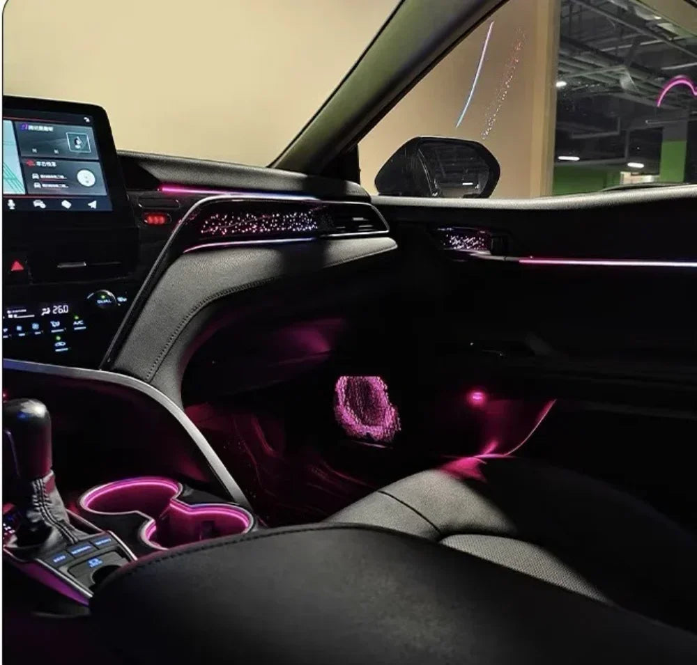 Auto Interior Light RHD Kit 64-color LED Car Ambient Light Trim Accessory Specifically for Toyota Camry 2018-2023 RHD Models