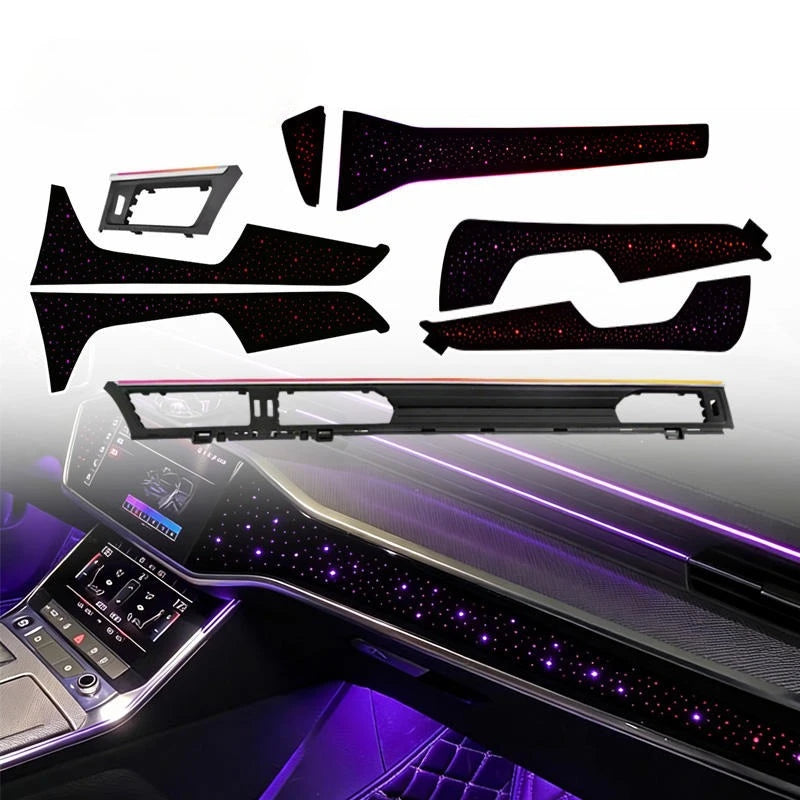 Upgrade Car Interior with Symphony Ambient Lighting for Audi A6 C8 2019-2025 Models Dashboard Trim Accessories 64-color LED