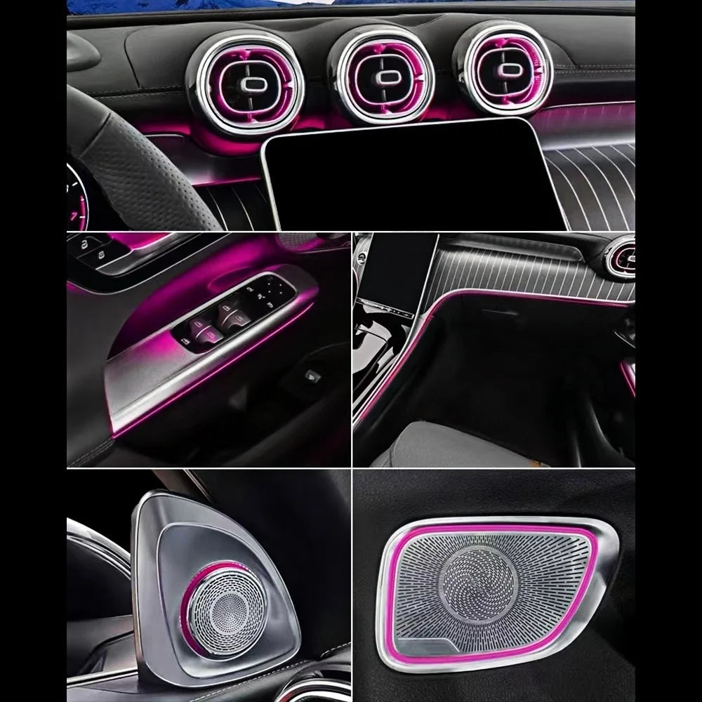 Car Rear Air Conditioning Vents For Mercedes Benz W177 X247 GLB35 CLA GLA A35 B Class Rear Seat Air Turbine Outlet Nozzle Refit