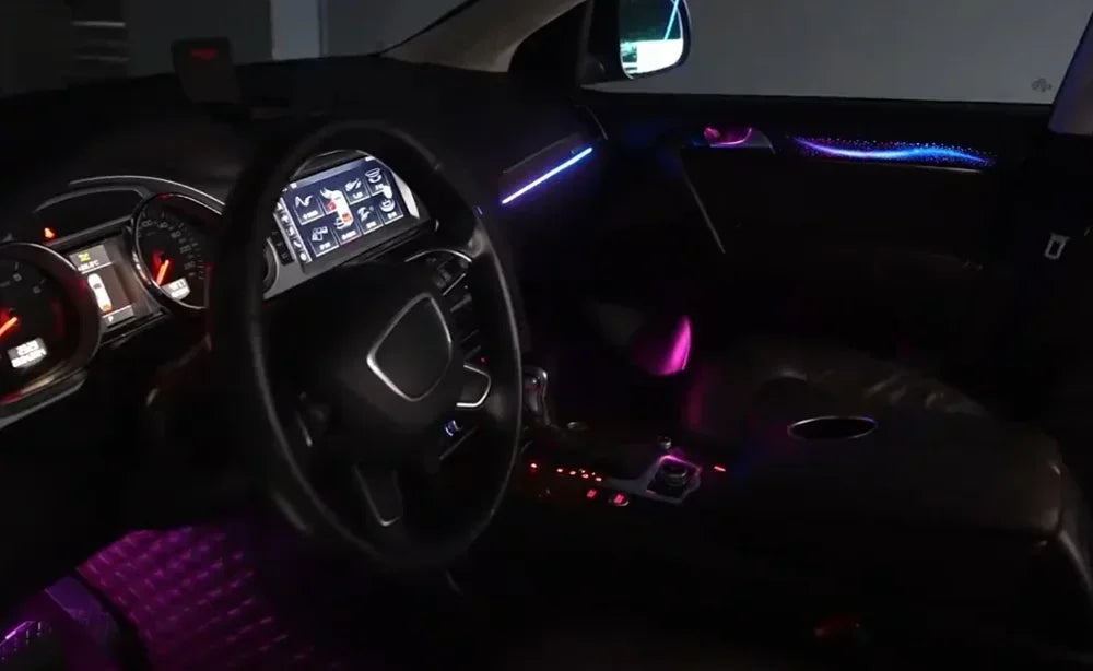 Ambient Light For Audi Q7 2006-2015 environmental Backlight Atmosphere Lamp Kit Symphony 256 Colors APP MMI Control