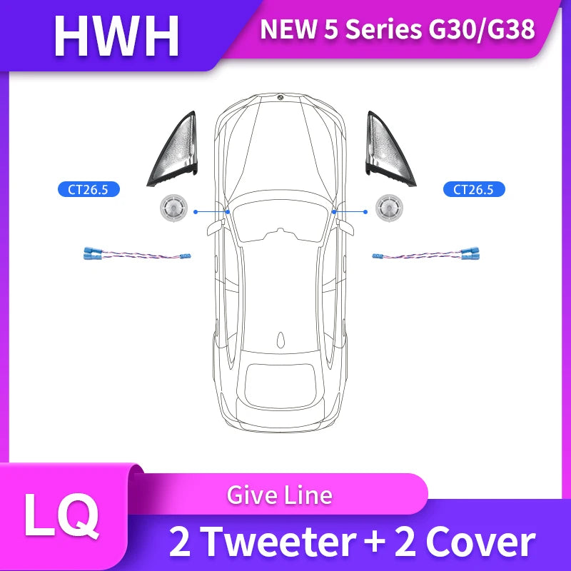 For BMW  G30 G31 Lighting Cover Audio Upgrade LQ Plug and Play Center Speaker Tweeter Midrange Horn Subwoofer DSP Amplifier