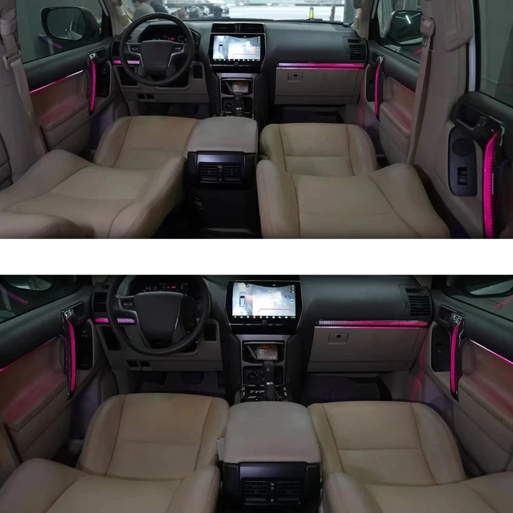 Starry sky style 22 light Phantom Ambient light for 10-19 style Toyota Land Cruiser Prado Ambient Lights  Ambience lamp button