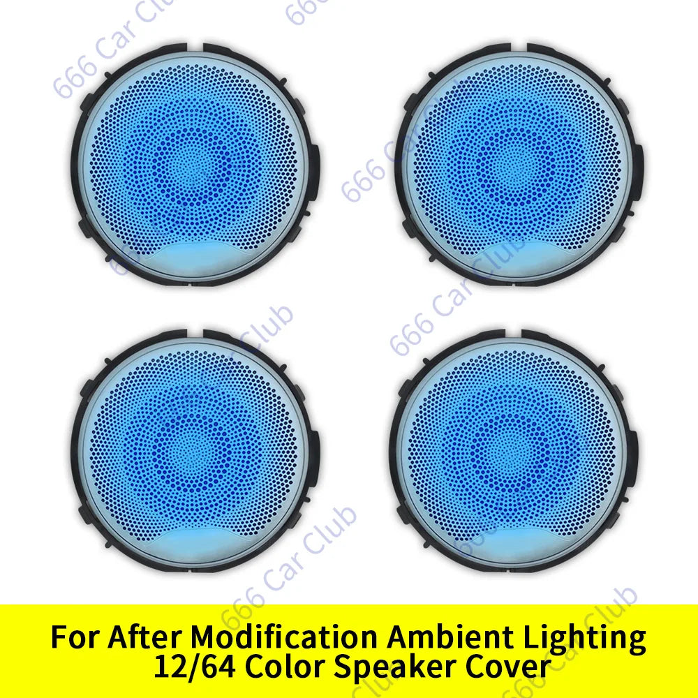 3/12/64 Colour Car LED Ambient Light For Mercedes-Benz C GLC Class Coupe W205 C43 C63 X253 LED Air Vent Speaker Decorative Lamp