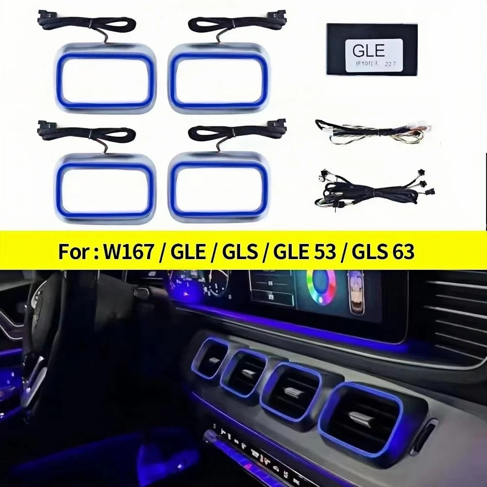 64 Colours LED Skylight Lights For Mercedes Benz W167 GLE GLS AMG GLE53 Car Interior Multicolor Ambient Light Sunroof Lamp Refit
