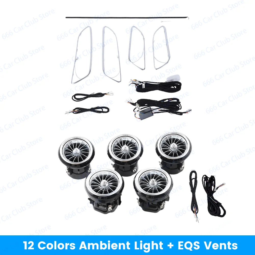 12 Colours LED Ambient Lights For Mercedes-Benz W117 W176 W156 A/CLA/GLA  A45 CLA45 LED Car LED Turbo Style Vent Decoration Lamp