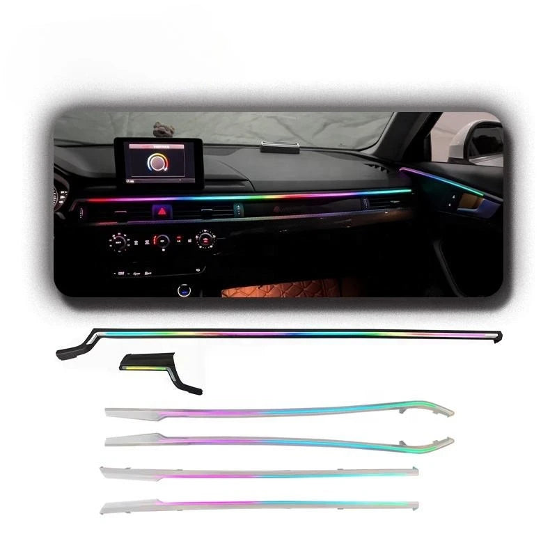 64 Color Symphony Ambient Light for Audi A5/A4L 2017-2024 LHD/RHD Models Auto Interior Mouldings Atmosphere Lighting Accessories