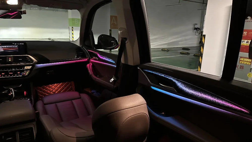 Interior Atmosphere Lighting 64 Color for BMW 2018-2024 X3 X4 G08 G02 Car Ambient Light Auto Accessories Interior Decoration