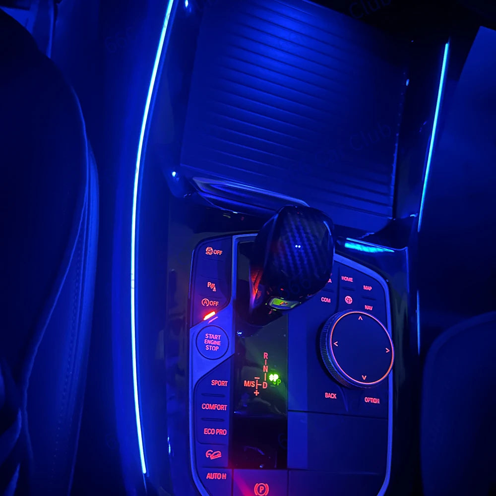 11 Colours Center Console Light For BMW X3 X4 G01 G02 IX3 2022-2024 Car LED Saddle Decorative Lamp Ambient Light Accessory Refit