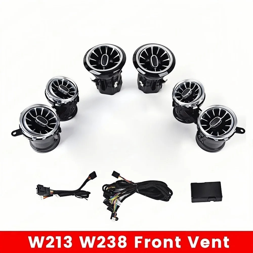 64 Colors LED Air Vents For Mercedes Benz W213 E-Class E Coupe W238 E43 E53 3D Rotating Tweeter Speaker Interior Ambient Light
