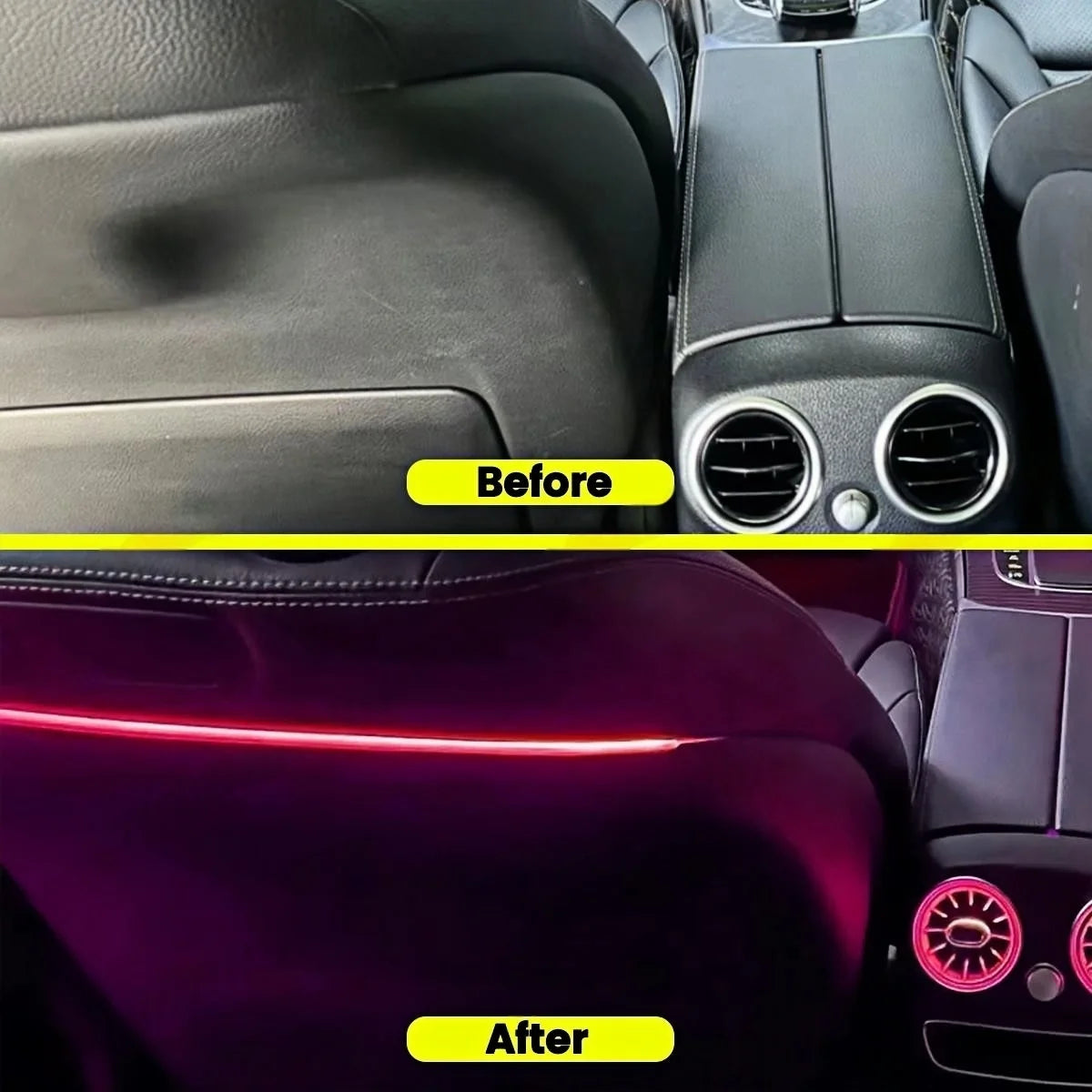 64/256 Colors LED Seat Back Lamp Backrest Ambient Light For Mercedes Benz C-Class W205 W206 GLC X253 X254 E-Class W213