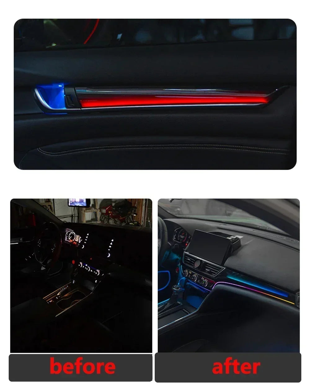 4D Rotating Tweeter Ambient Light  For Honda Accord 2018-2022 Atmosphere RGB Ambiente Lamp Kit Backlight environmental