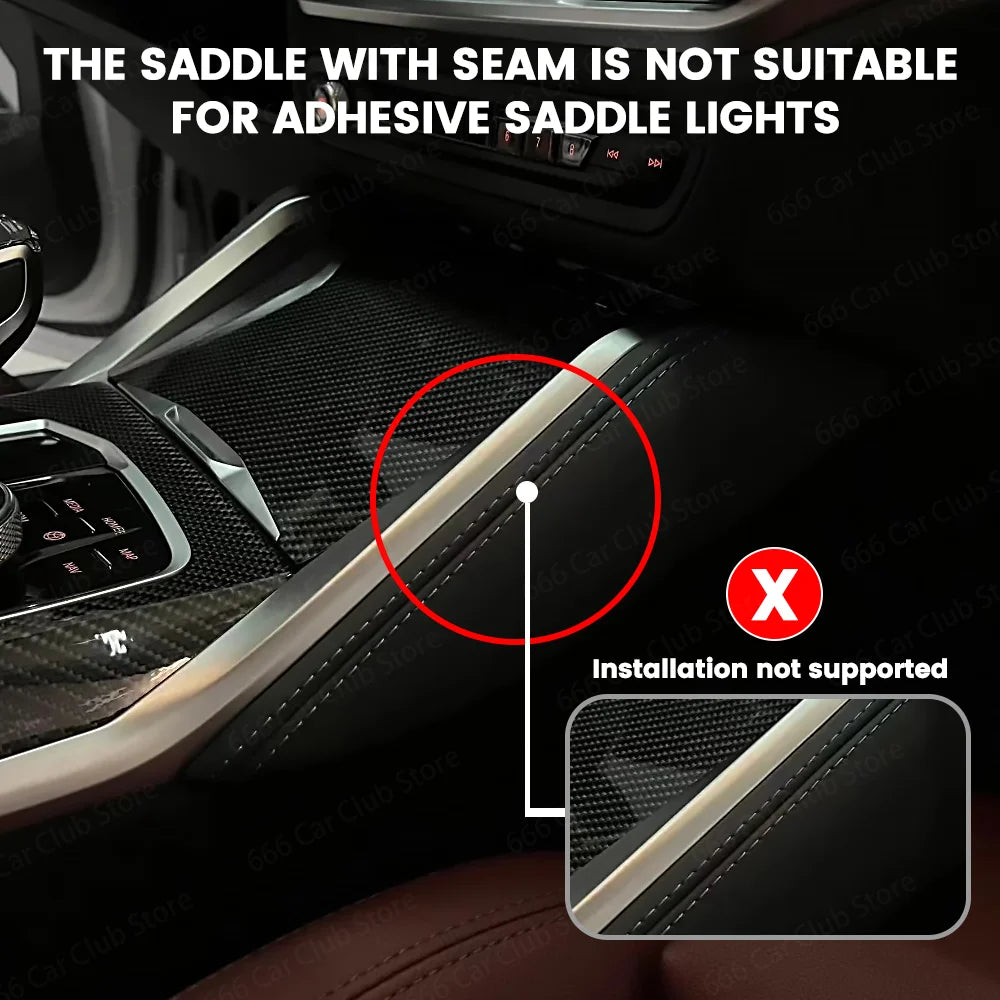 Adhesive Style Center Console Saddle Light For BMW New 3/4 Series G20 G26 G22 11 Color  Car Ambient Lighting Inside The