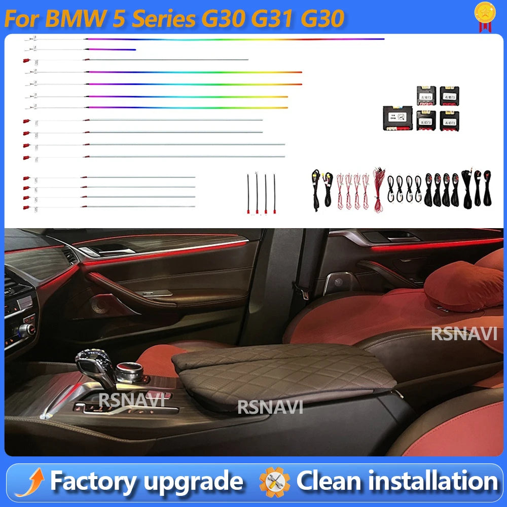 11 Colors OEM Design Ambient Light for BMW 5 Series G30 G31, G30 Interior Lighting Upgrade