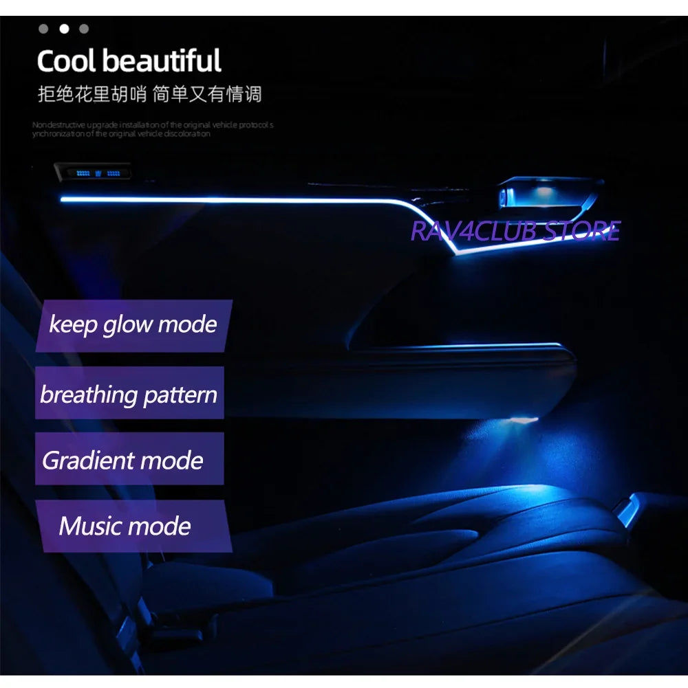 Auto Accessaries1:1 Mold Panel Atmosphere Light For Toyota Highlander 2022 2023 Dynamic Ambient Light Automotive LED Interior Sa