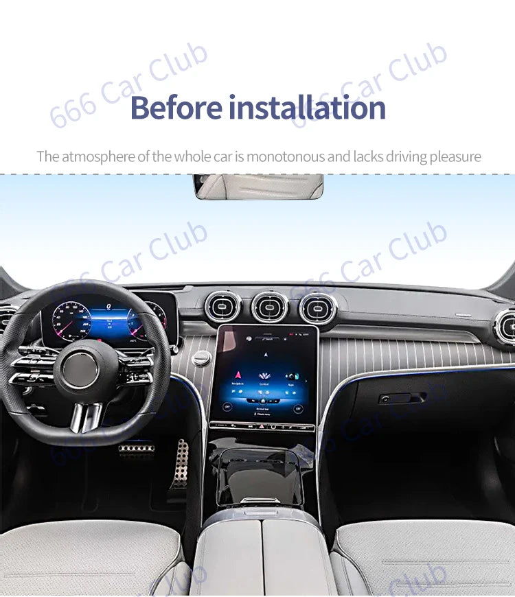 64 Environment Colors for Mercedes Benz GLC X254 Class 4D Speaker Turbine Air Outlet Console Center Light Speak Cover Decorative