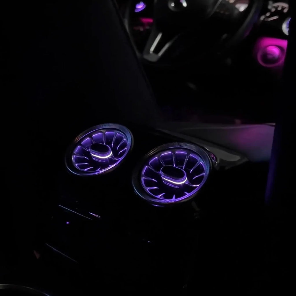 Car W212 64 Colors Ambient Lighting Kit For Mercedes Benz E-Class 2010 - 2015 Interior LED Air Vent Light Accessories
