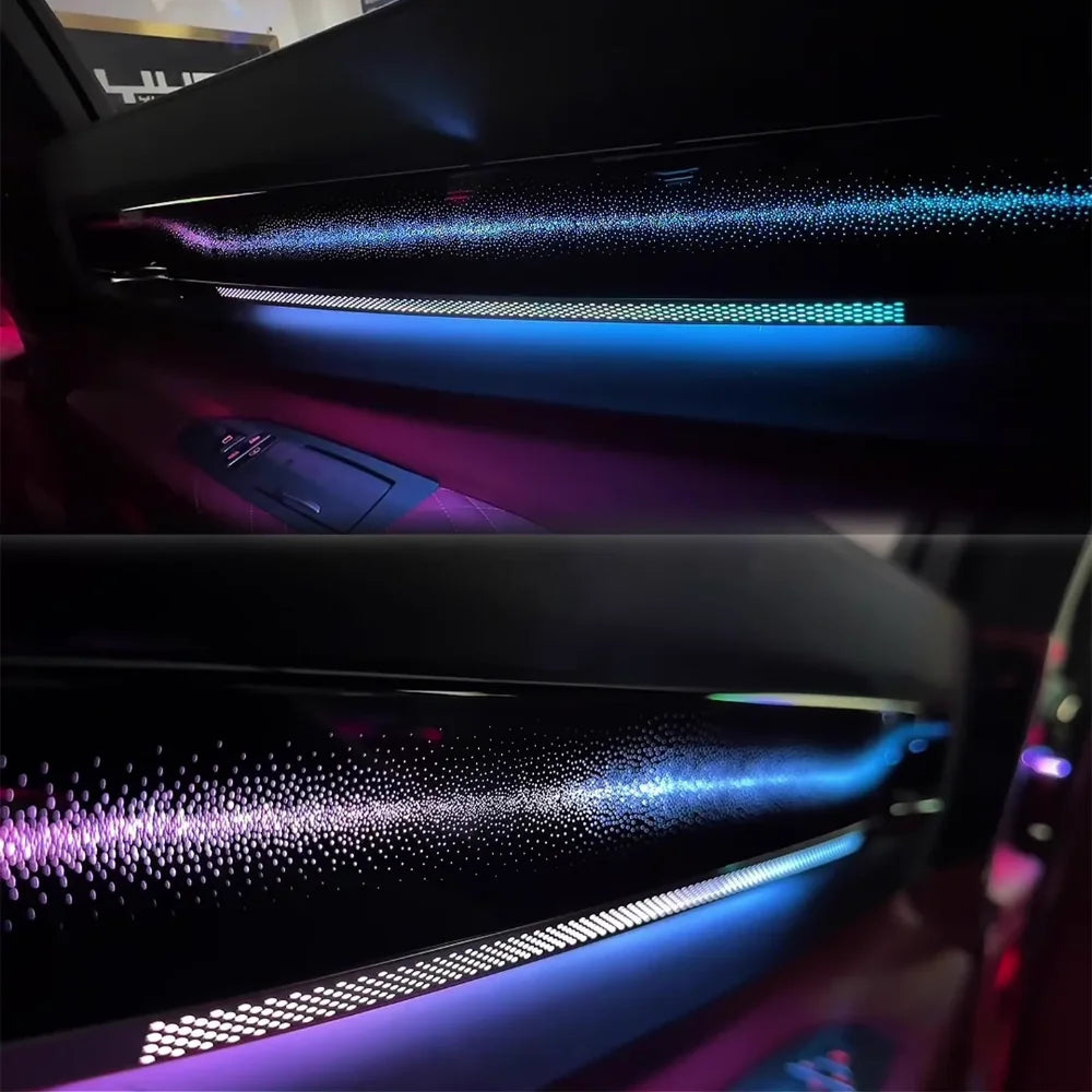 64 Color Car Interior Ambient Lighting App Control for BMW 2009-2015 7 Series F02 Symphonic Atmosphere Lights for Upgrade