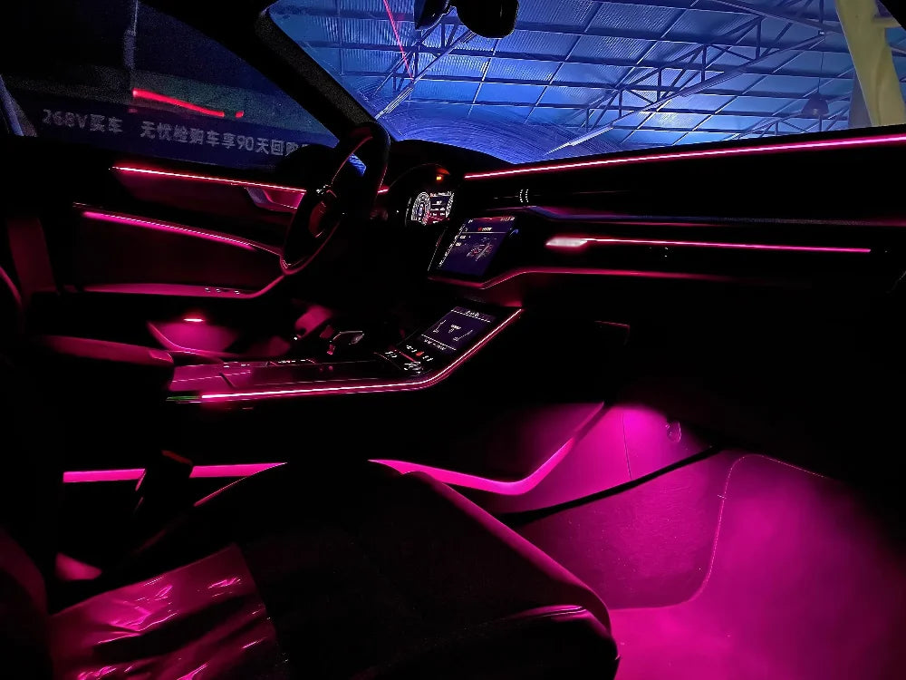 Car 64 Colors Active Lighting For Audi A6L C8 2019-2025 Interior LED Symphony Rainbow Ambient Light Decorative Accessories