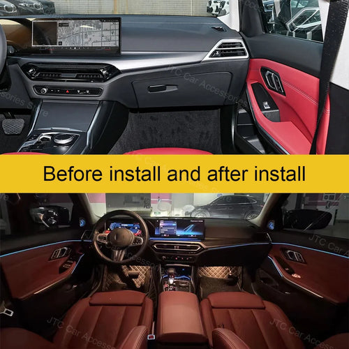 11 Color 4 Doors LED Ambient Lights for BMW 3 Series i3 X5 X6 X7, G20 G05 G06 G07 G28 M3 G80 Auto Interior Decorative Strips