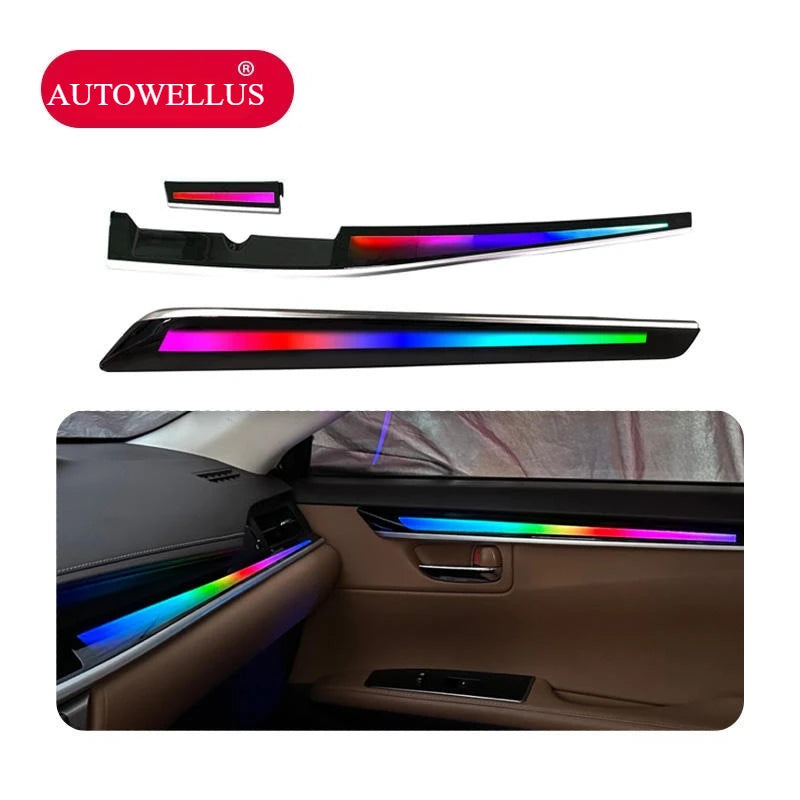 APP Contral 64 Color Ambient Lights for Lexus ES 2013-2017 Models Rainbow LED Car Interior Lighting for Decoration Upgrade