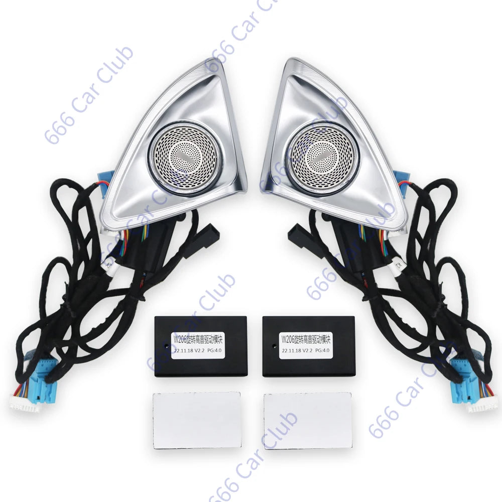 64 Colours LED Air Vents For Mercedes Benz C-Class W206 2022 Car RGB Turbine Air Conditioning Nozzle Outlet Ambient light Refit