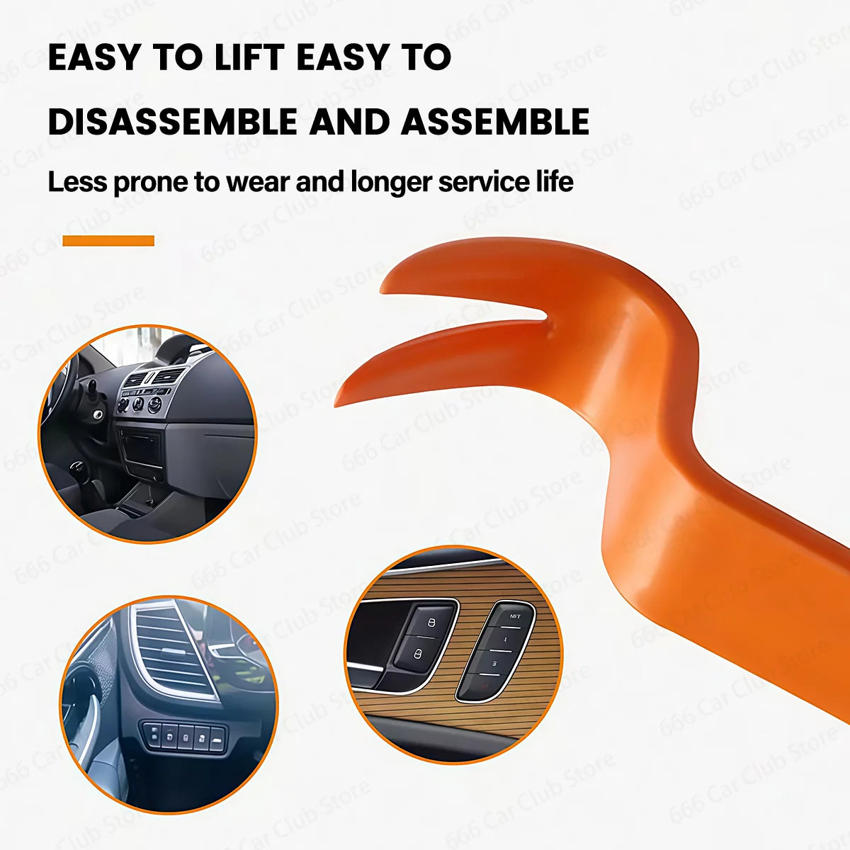 Vehicle Interior Door Panel Clip And Fastener Removal Tool Set - Automotive Trim Removal Picks And Prongs