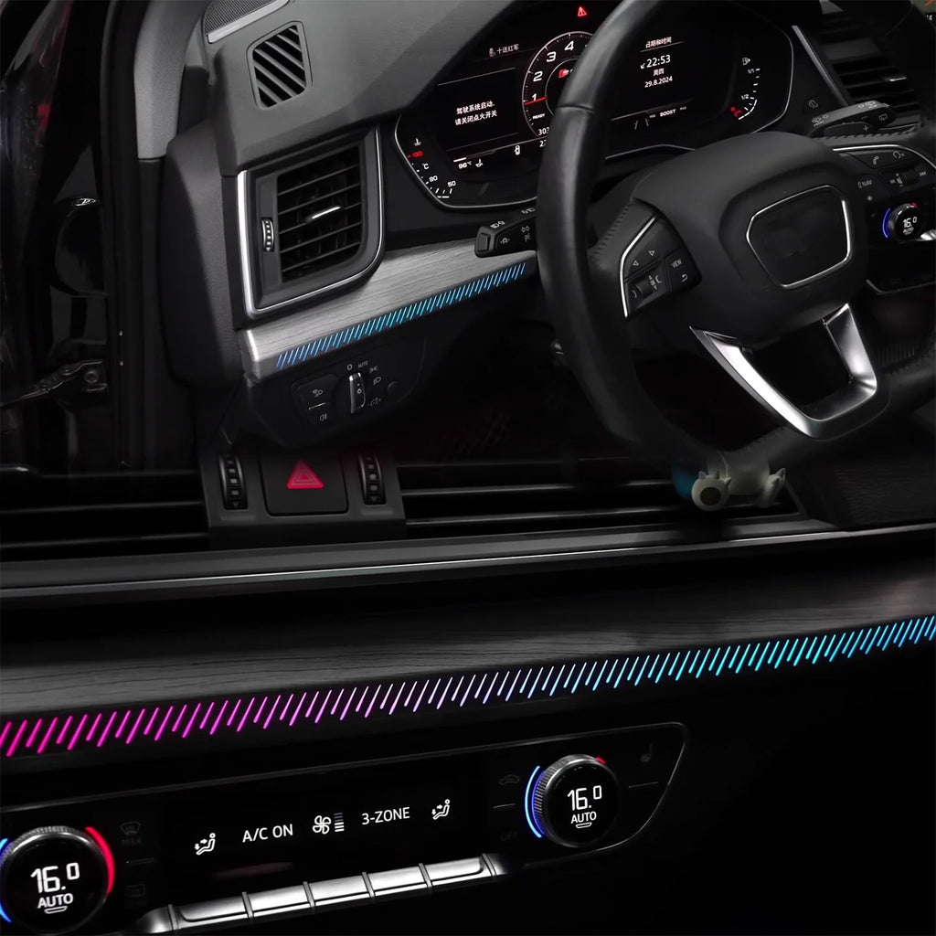 OEM Upgrade Automotive Interior Ambient Lighting 64-color LED Symphony Atmosphere Lamp Accessories For Audi Q5L 2018-2025