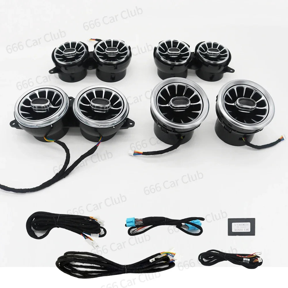 3/64 Color LED Air Vents for Mercedes Benz W205 W213 W222 W117 W176 X156 W206 W167 Interior Lighting Upgrade