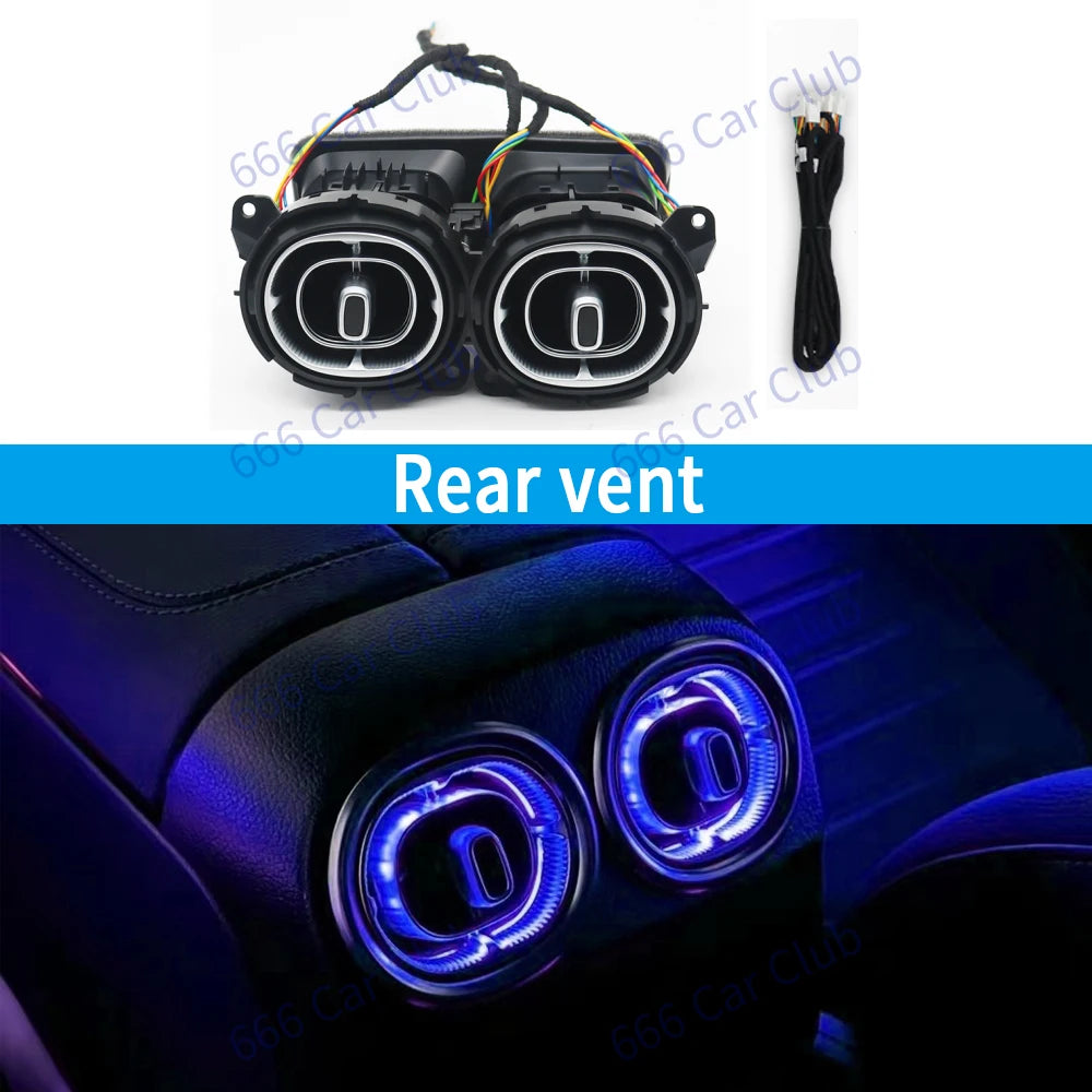 64 Environment Colors for Mercedes Benz GLC X254 Class 4D Speaker Turbine Air Outlet Console Center Light Speak Cover Decorative
